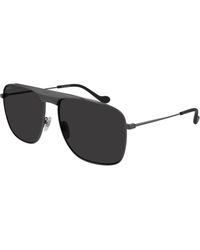 Gucci - Gg0909S 001 Sunglasses Metal Squared Normal - Lyst