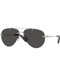Burberry - Be3151 100587 Sunglasses Metal Pilot Normal - Lyst