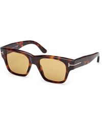 Tom Ford - Ft1280 Caine-02 53E Sunglasses Acetate Squared Normal - Lyst