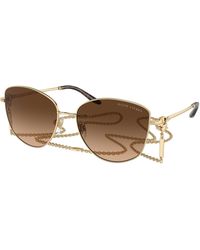 Ralph Lauren - Rl7079 The Vivienne 915074 Sunglasses Metal Round Normal Shaded - Lyst