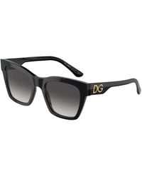Dolce & Gabbana - Dg4384 501/8G Sunglasses Acetate Squared Normal Shaded - Lyst
