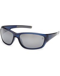 Timberland - Tb00083 90D Sunglasses Injected Smoke Squared Polarized - Lyst