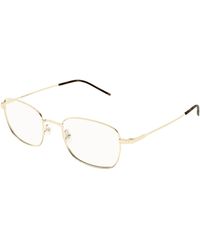 Saint Laurent - Sl 887 003 Optical Frames Metal Transparent Round - Lyst