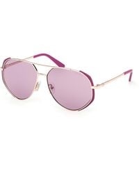 Guess - Gu00219 82Y Sunglasses Metal Pilot Normal - Lyst