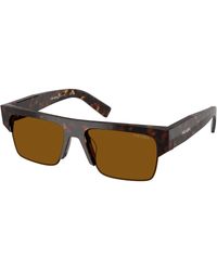Prada - Pr D12Su 17N20V Sunglasses Acetate Bronze Squared Normal - Lyst