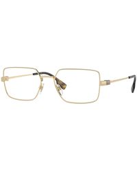 Burberry - Be1380 1109 Optical Frames Steel Transparent Squared Normal - Lyst