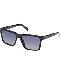 Guess - Gu00084 01D Sunglasses Injected Squared Polarized - Lyst