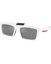 Prada Linea Rossa - Ps 02Zsu 17S40A Sunglasses Nylon Light Squared Mirrored - Lyst