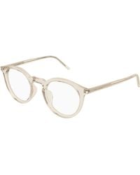 Saint Laurent - Sl 347/F 004 Optical Frames Acetate Transparent Round - Lyst