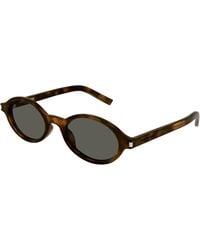 Saint Laurent - Sl 751 Jeanne 003 Sunglasses Acetate Round - Lyst
