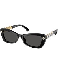 Swarovski - Sk6033 100187 Sunglasses Acetate Geometric Normal - Lyst