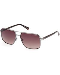 Guess - Gu00119 08F Sunglasses Metal Squared Normal - Lyst