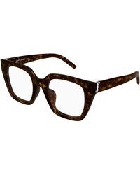 Saint Laurent - Sl M143 Opt 002 Optical Frames Acetate Transparent Cat Eye - Lyst