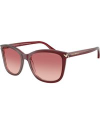 Emporio Armani - Ea4060 6377A5 Sunglasses Acetate Squared Normal Nuanced - Lyst