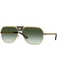Versace - Ve2294 10028E Sunglasses Metal Squared Normal Nuanced - Lyst
