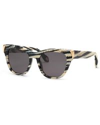 Roberto Cavalli - Src095M 0Ahh Sunglasses Acetate Smoke Butterfly Normal - Lyst