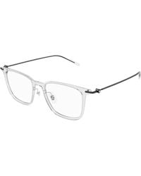 Montblanc - Mb0354O 003 Optical Frames Injected Transparent Squared - Lyst