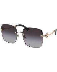 BVLGARI - Bv6173B 20148G Sunglasses Metal Squared Normal Shaded - Lyst