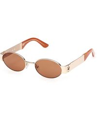 Guess - Gu00262 32E Sunglasses Metal Round Normal - Lyst