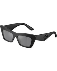 Dolce & Gabbana - Dg4435 25256G Sunglasses Acetate Cat Eye Normal Mirror - Lyst