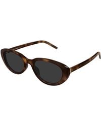 Saint Laurent - Sl M154 003 Sunglasses Acetate Round - Lyst