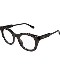 Chloé - Ch0296O 001 Optical Frames Acetate Transparent Round - Lyst