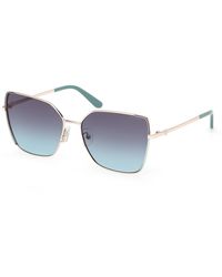 Guess - Gu00192 33W Sunglasses Metal Butterfly Normal - Lyst