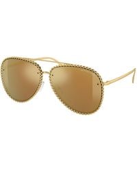 Michael Kors - Mk1147 Portofino 18967P Sunglasses Metal Pilot Normal Mirror - Lyst