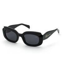 Blumarine - Sbm890 700 Sunglasses Acetate Smoke Squared Normal - Lyst