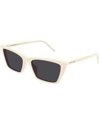 Saint Laurent - Sl 737 Mica Thin 005 Sunglasses Acetate Squared - Lyst