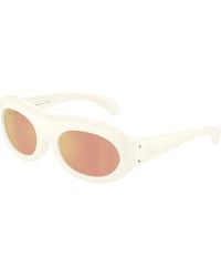 Moncler - Me8015U Ramillon 50367J Sunglasses Injected Round Mirror - Lyst