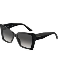 Jimmy Choo - Jc5001B 50008G Sunglasses Acetate Butterfly Normal Shaded - Lyst