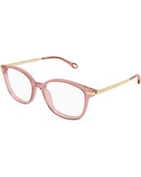 Chloé - Ch0359O 003 Optical Frames Acetate Transparent Squared - Lyst