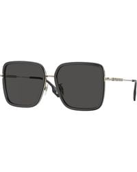Burberry - Be3145D Dionne 110987 Sunglasses Steel Squared Normal - Lyst
