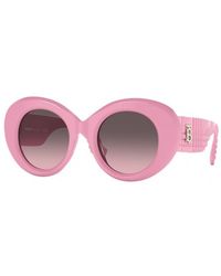 Burberry - Be4370U Margot 40295M Sunglasses Plastic Round Shaded - Lyst