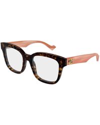 Gucci - Gg0958O 014 Optical Frames Acetate Transparent Squared - Lyst