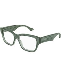 Gucci - Gg1428O 012 Optical Frames Acetate Transparent Squared - Lyst