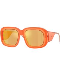 DIESEL - Dl2015U 20477J Sunglasses Acetate Squared Mirror - Lyst