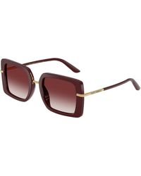 Dolce & Gabbana - Dg4491 30918H Sunglasses Acetate Bordeaux Squared Normal Shaded - Lyst