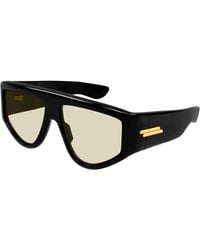 Bottega Veneta - Bv1492S 002 Sunglasses Acetate Wraparound - Lyst