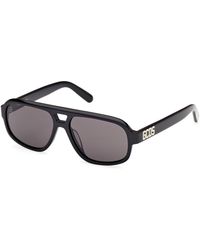 Gcds - Gd0046 01A Sunglasses Acetate Smoke Pilot Normal - Lyst