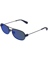 Calvin Klein - Ckj26202S 400 Sunglasses Metal Round Normal - Lyst