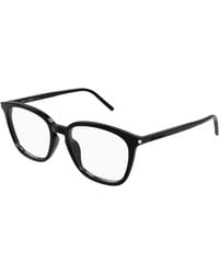 Saint Laurent - Sl 783/F 001 Optical Frames Acetate Transparent Round - Lyst
