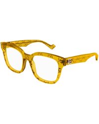 Gucci - Gg0958O 012 Optical Frames Acetate Transparent Squared - Lyst