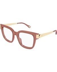 Chloé - Ch0353O 004 Optical Frames Acetate Transparent Squared - Lyst