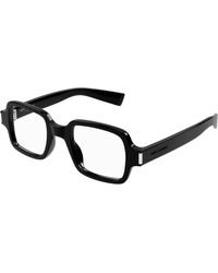 Saint Laurent - Sl 720 Opt 001 Optical Frames Acetate Transparent Squared - Lyst