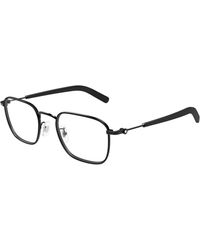 Montblanc - Mb0424O 002 Optical Frames Metal Transparent Squared - Lyst