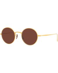 Oliver Peoples - Ov1293St G. Ponti-3 5414C5 Sunglasses Titanium Bordeaux Round Normal - Lyst