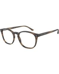 Giorgio Armani - Ar7074 5405 Striped Matte Dark Optical Frames Acetate Pantos Normal - Lyst