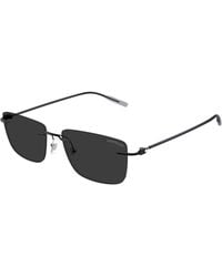 Montblanc - Mb0429S 001 Sunglasses Metal Squared - Lyst